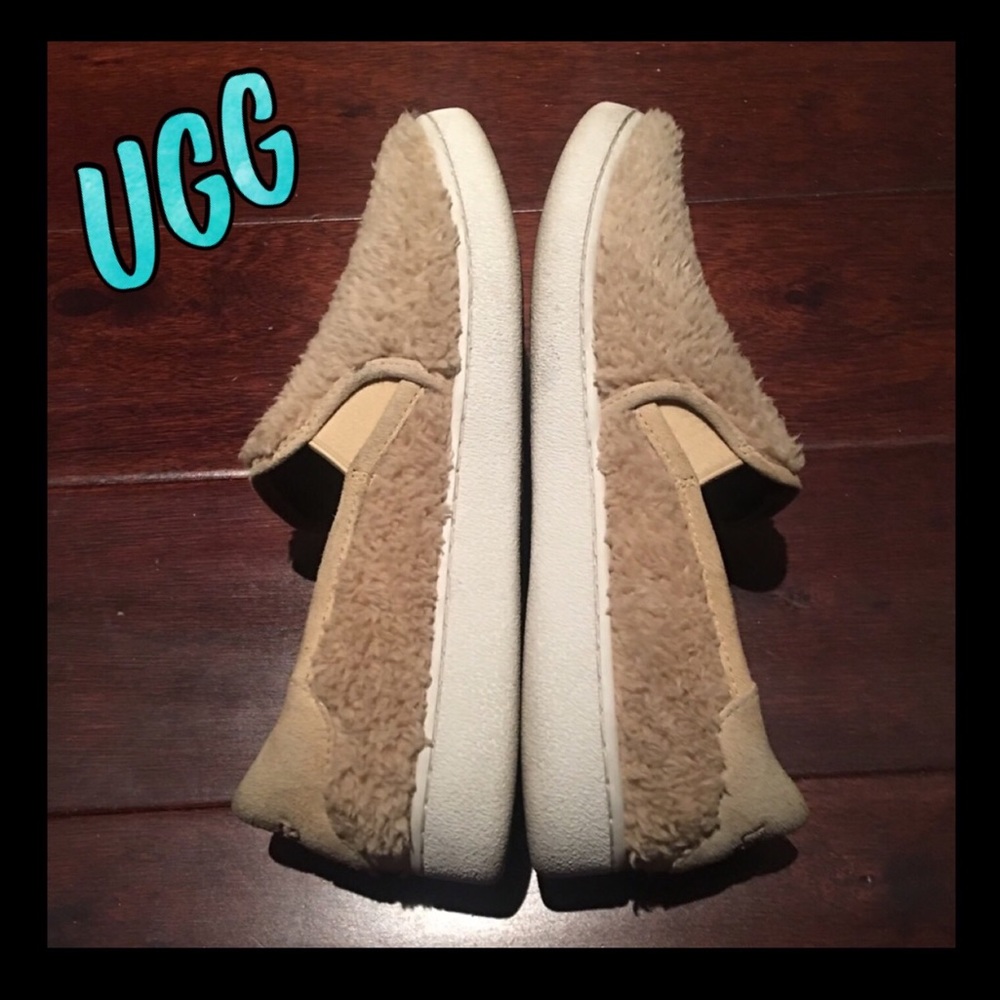 Authentic UGG faux sheepskin slip on sneakers